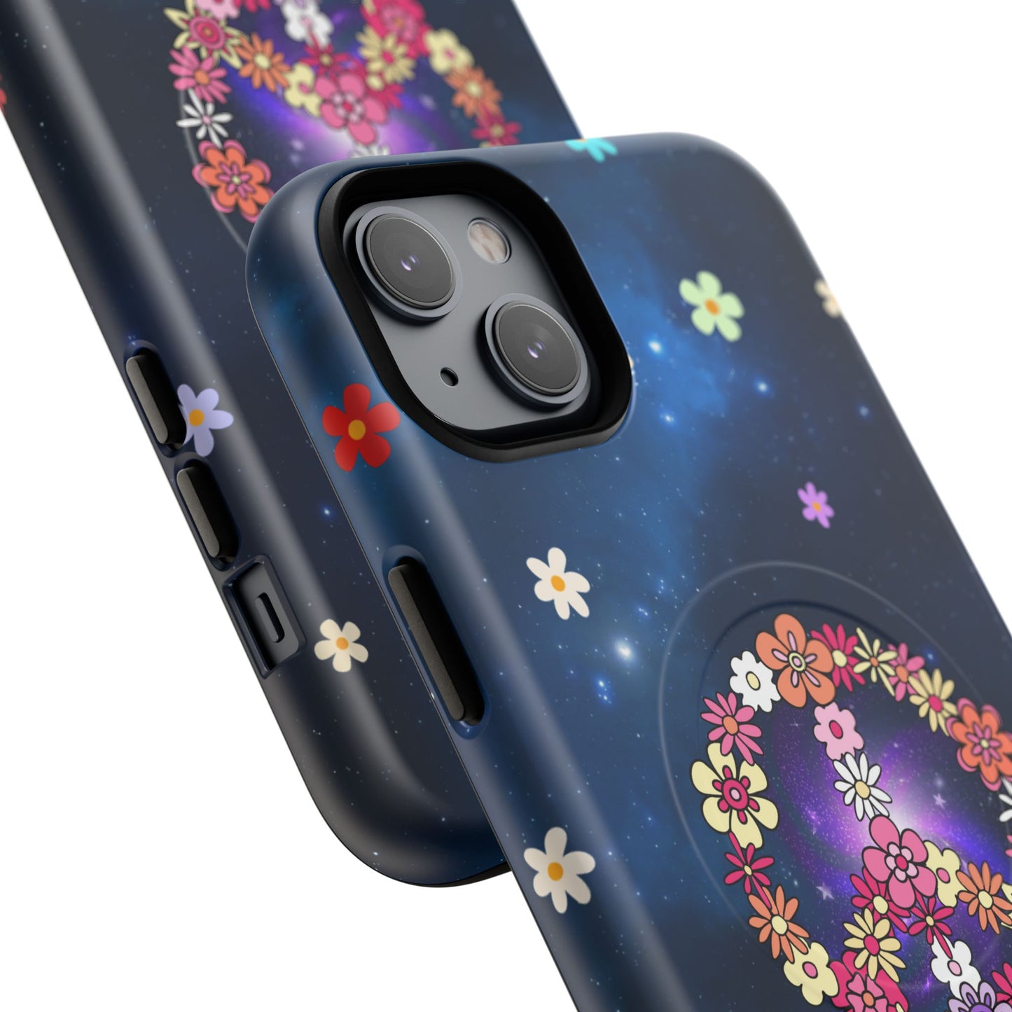 Peace Blossom Tough Magnetic Phone Case - Vibrant Floral Design