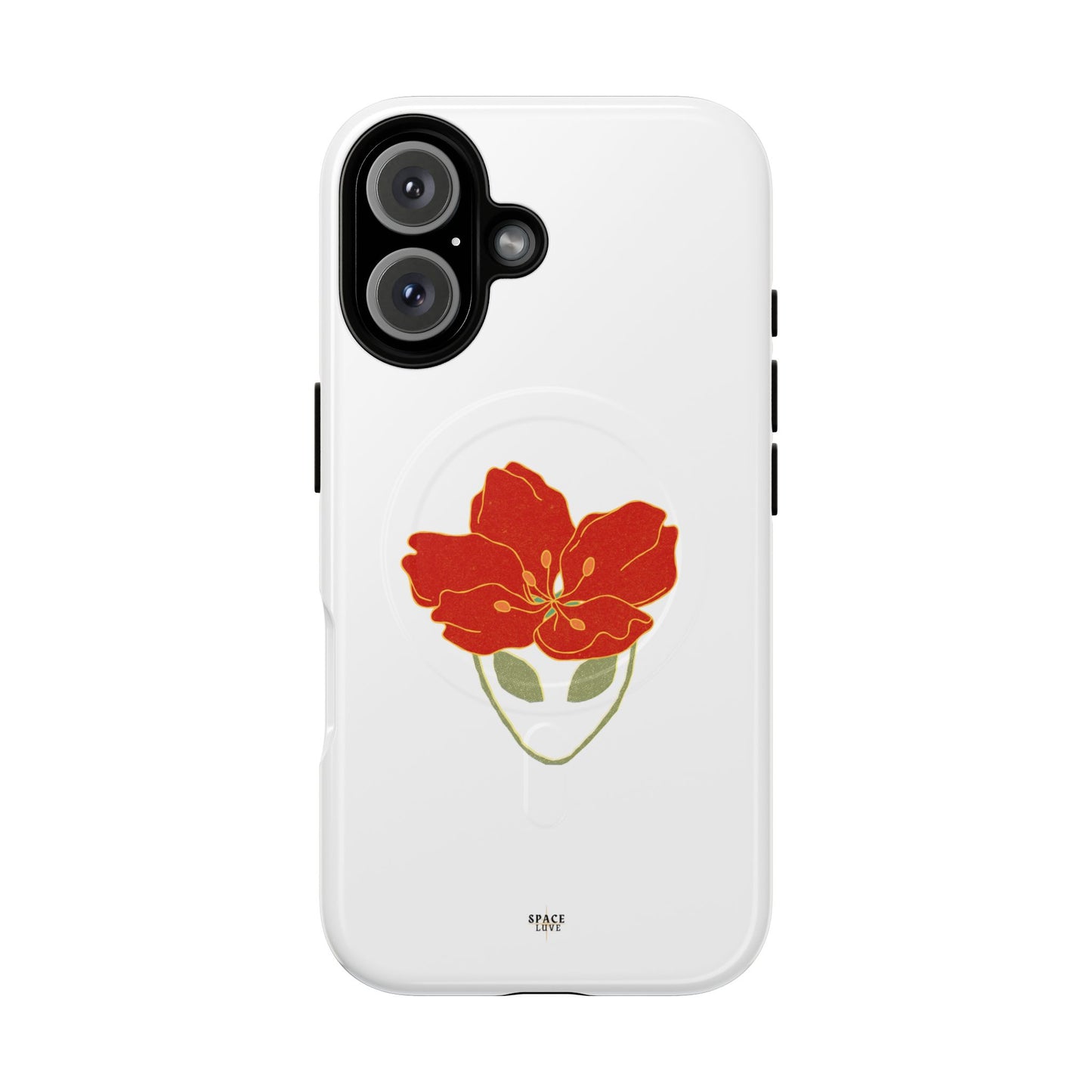 Floral Alien Phone Case | Tough Magnetic Cases | Unique Phone Accessory, Stylish Gift for Teenagers, Floral Design, Alien Lovers