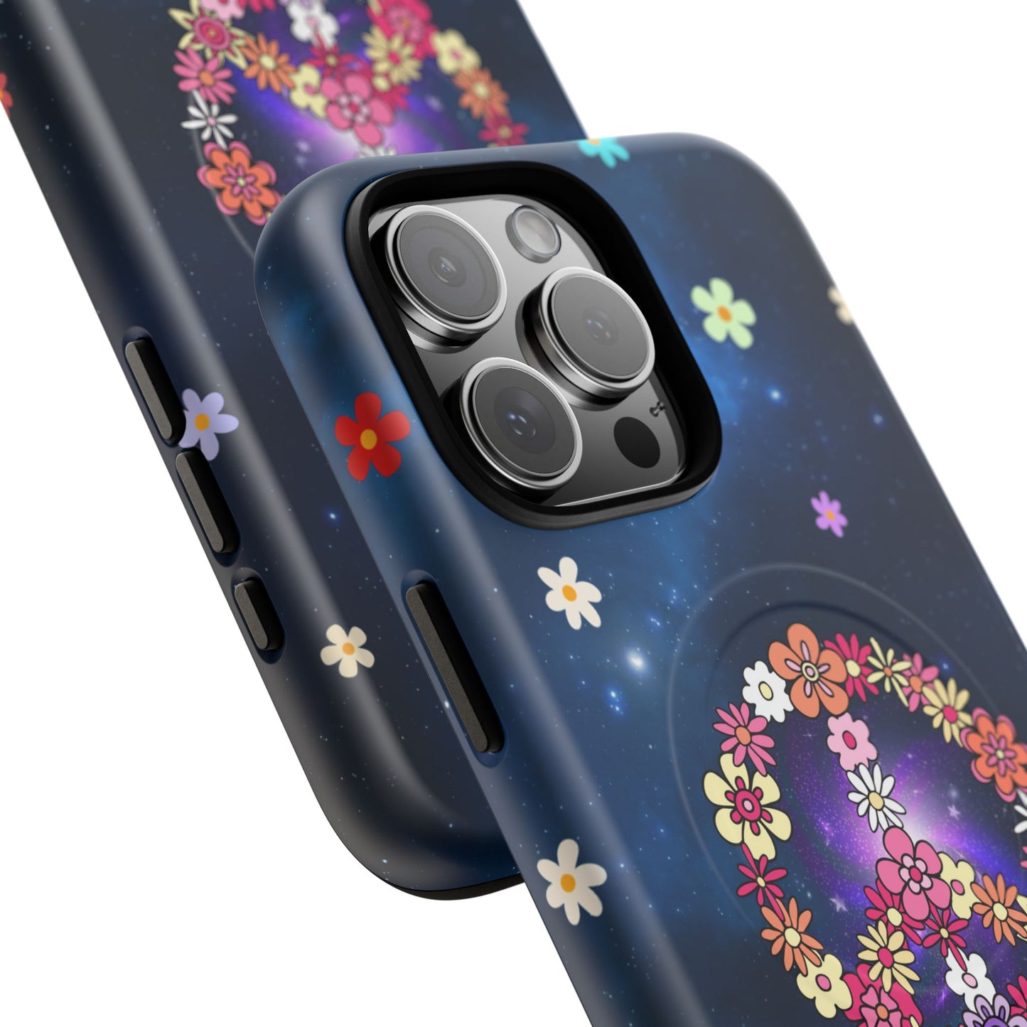 Peace Blossom Tough Magnetic Phone Case - Vibrant Floral Design