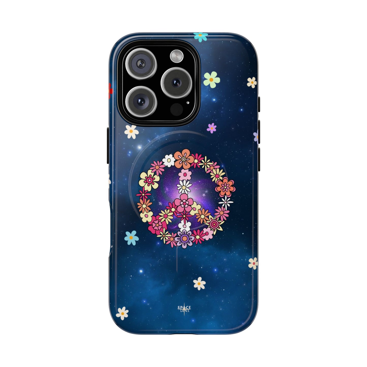 Peace Blossom Tough Magnetic Phone Case - Vibrant Floral Design