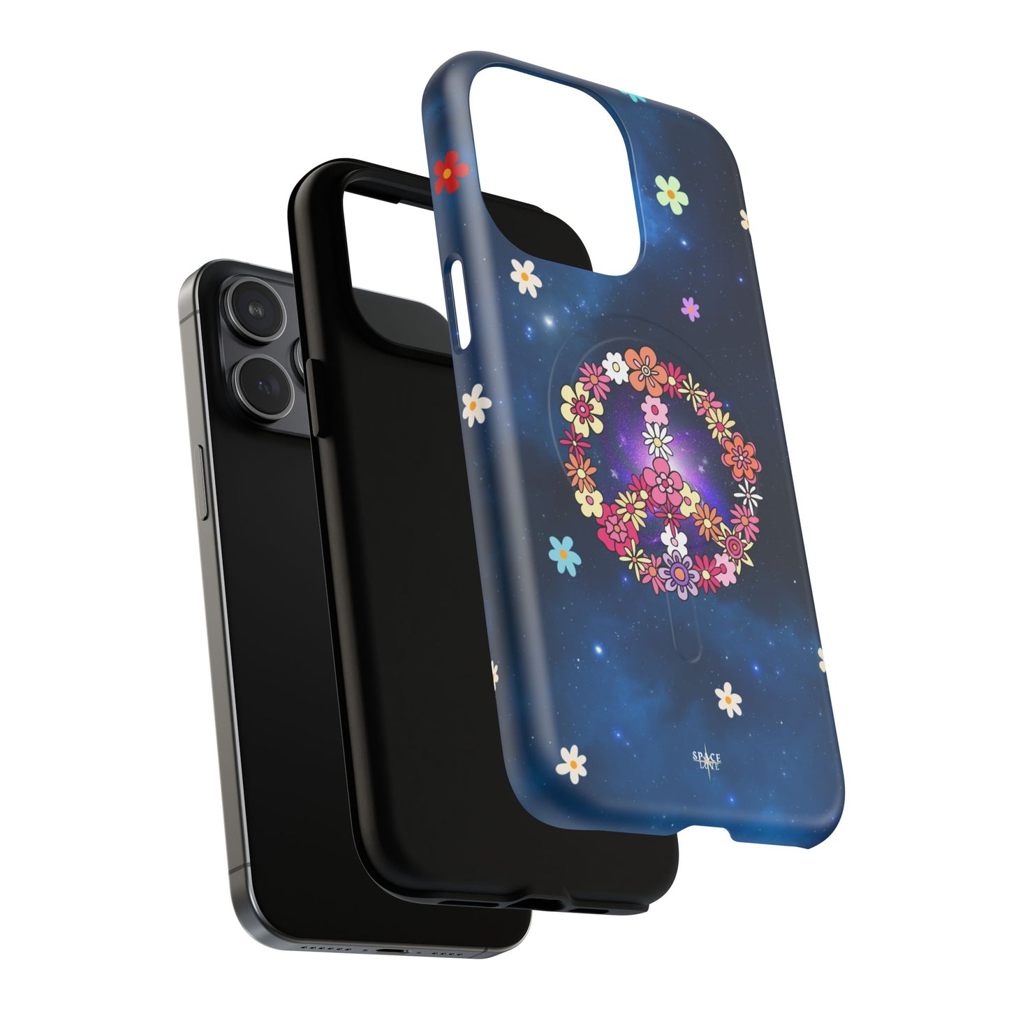 Peace Blossom Tough Magnetic Phone Case - Vibrant Floral Design