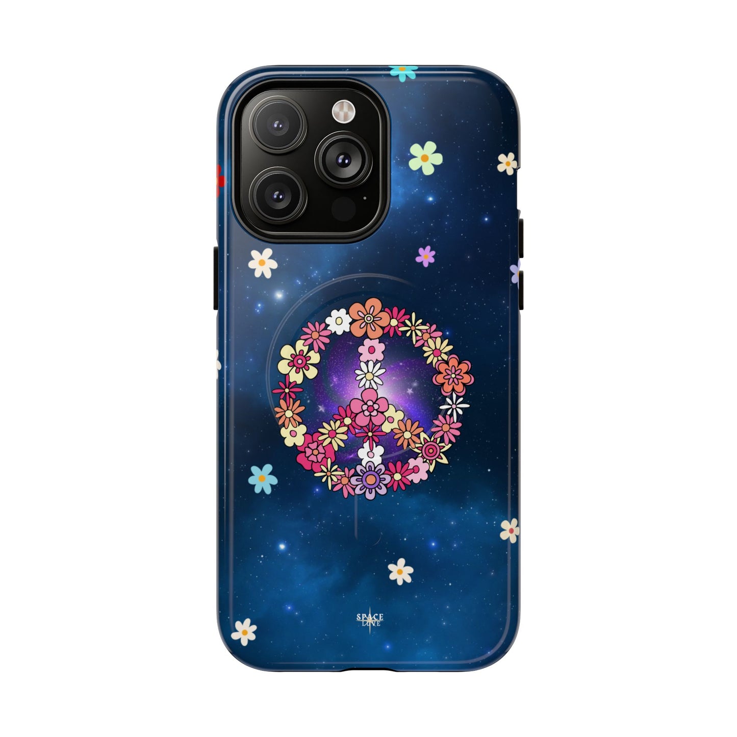 Peace Blossom Tough Magnetic Phone Case - Vibrant Floral Design