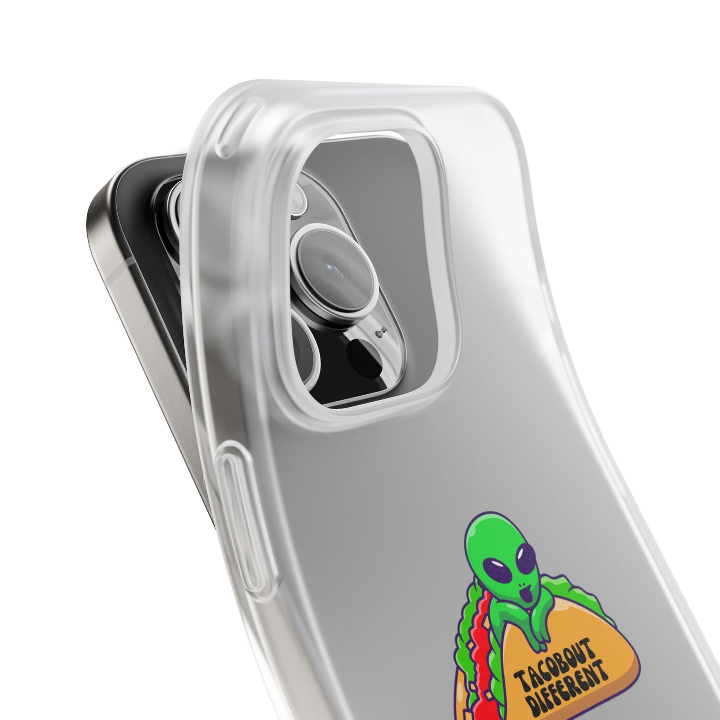 Alien Taco Flexi Case - Fun Phone Cover for Taco Lovers, Quirky Gift for Foodies, Sleek Design for iPhone, Unique Accessory, Birthday [...]