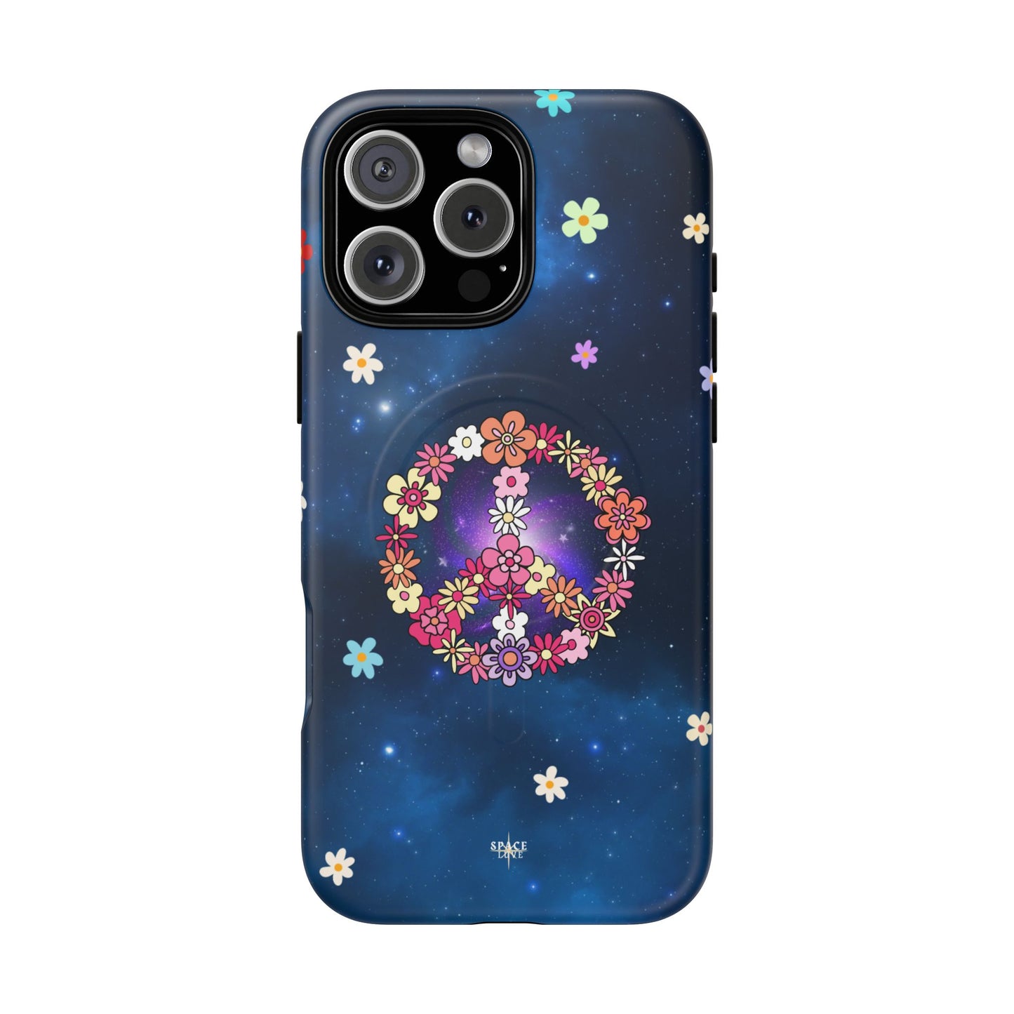 Peace Blossom Tough Magnetic Phone Case - Vibrant Floral Design