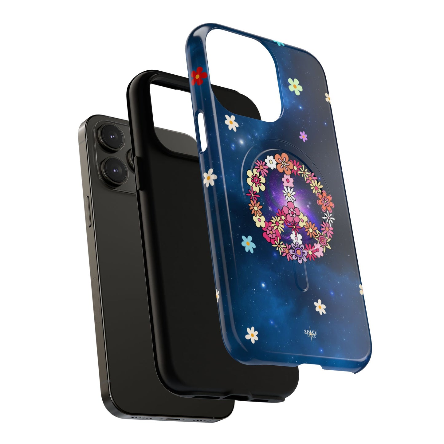 Peace Blossom Tough Magnetic Phone Case - Vibrant Floral Design
