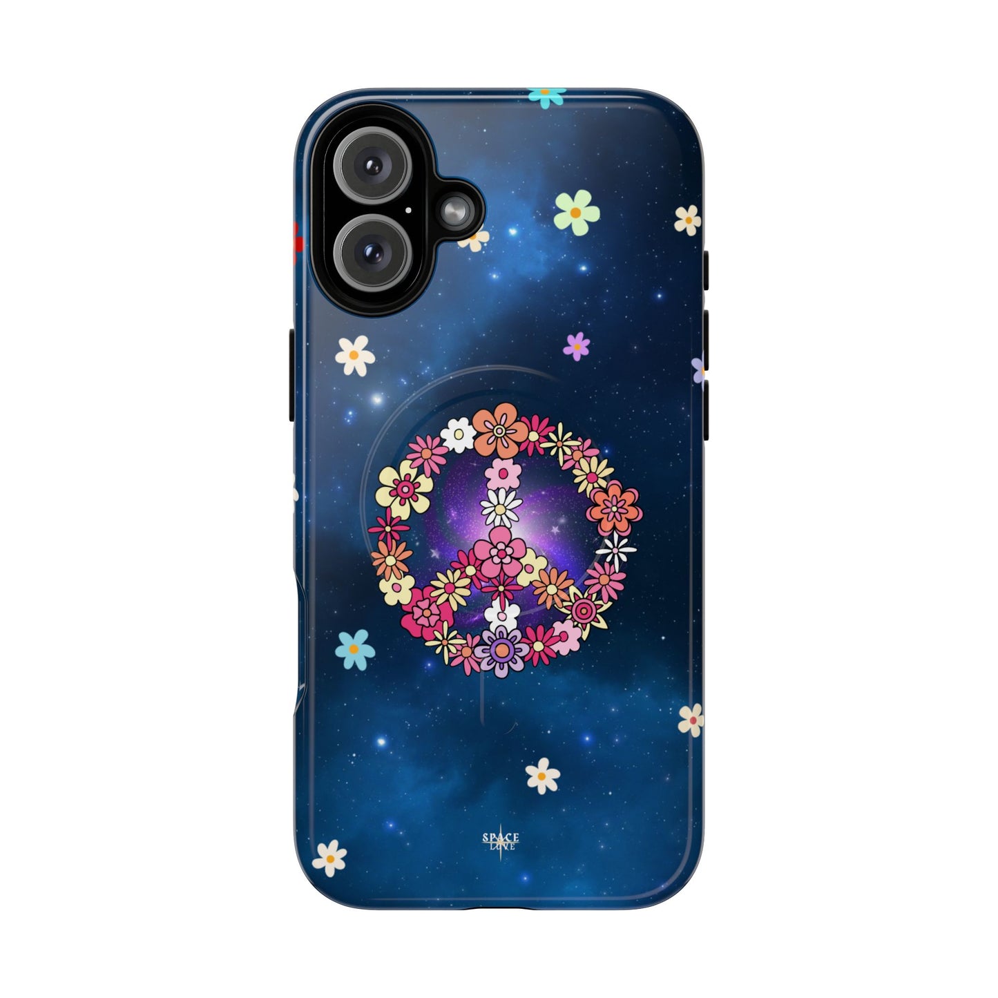Peace Blossom Tough Magnetic Phone Case - Vibrant Floral Design
