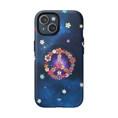 Peace Blossom Tough Magnetic Phone Case - Vibrant Floral Design