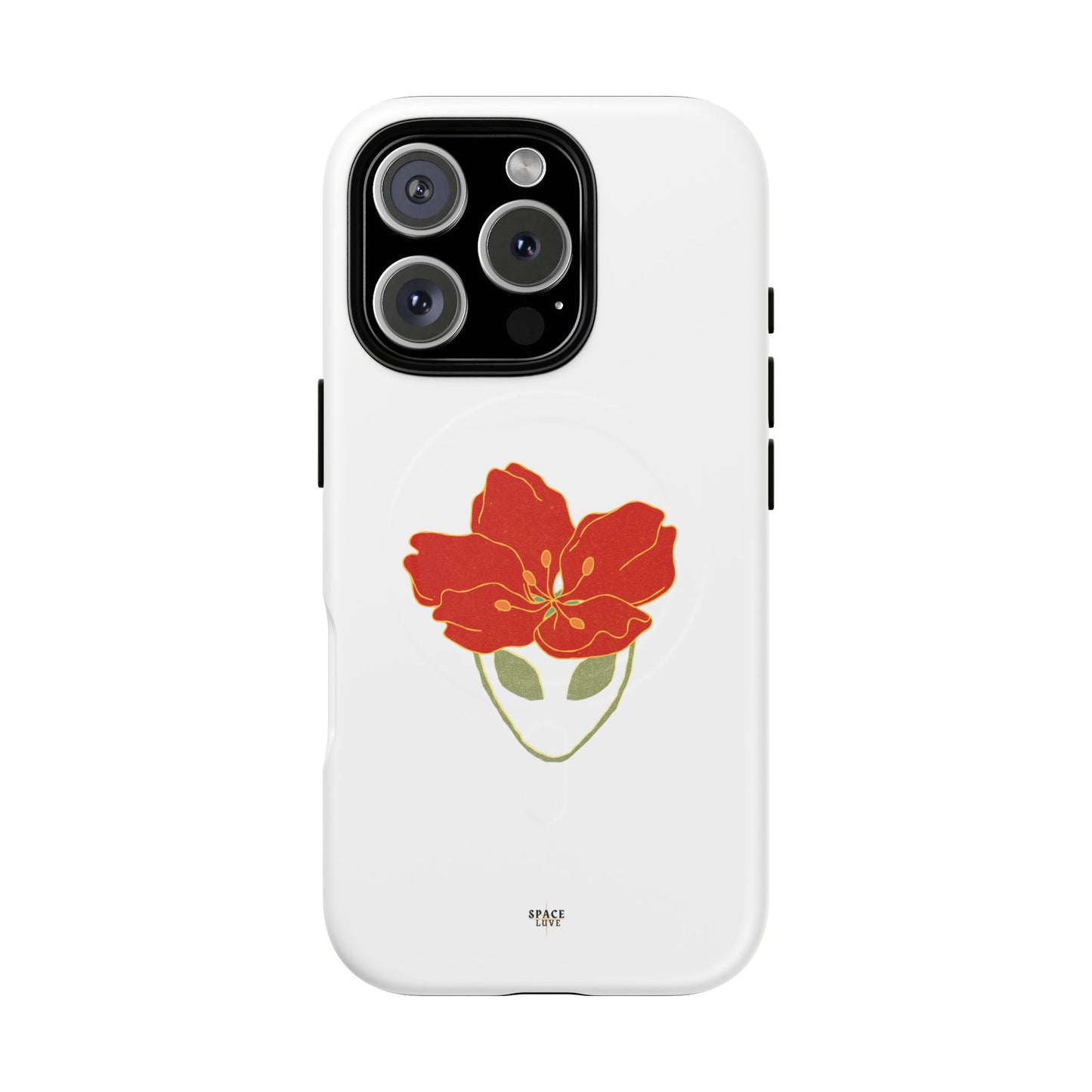 Floral Alien Phone Case | Tough Magnetic Cases | Unique Phone Accessory, Stylish Gift for Teenagers, Floral Design, Alien Lovers