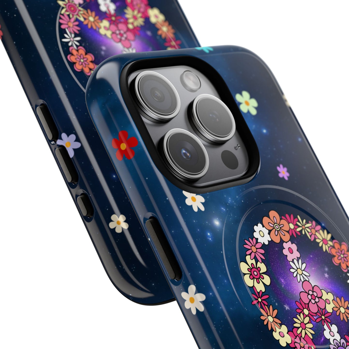 Peace Blossom Tough Magnetic Phone Case - Vibrant Floral Design