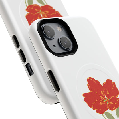 Floral Alien Phone Case | Tough Magnetic Cases | Unique Phone Accessory, Stylish Gift for Teenagers, Floral Design, Alien Lovers