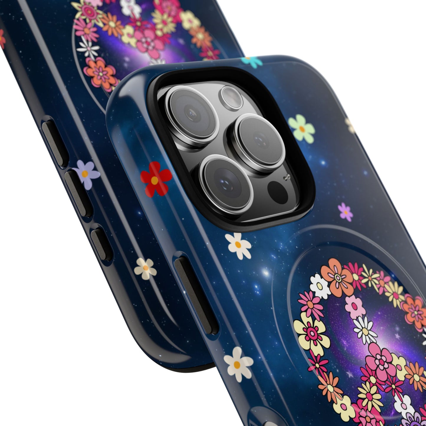 Peace Blossom Tough Magnetic Phone Case - Vibrant Floral Design
