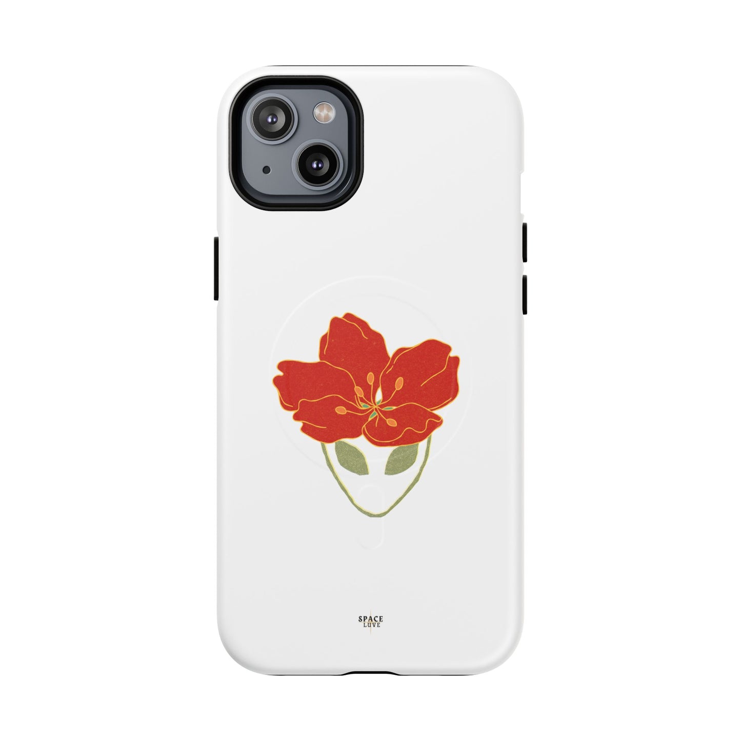 Floral Alien Phone Case | Tough Magnetic Cases | Unique Phone Accessory, Stylish Gift for Teenagers, Floral Design, Alien Lovers