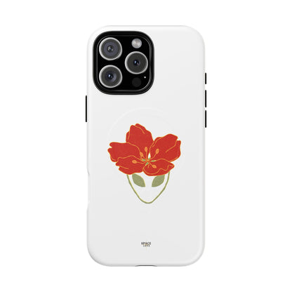 Floral Alien Phone Case | Tough Magnetic Cases | Unique Phone Accessory, Stylish Gift for Teenagers, Floral Design, Alien Lovers