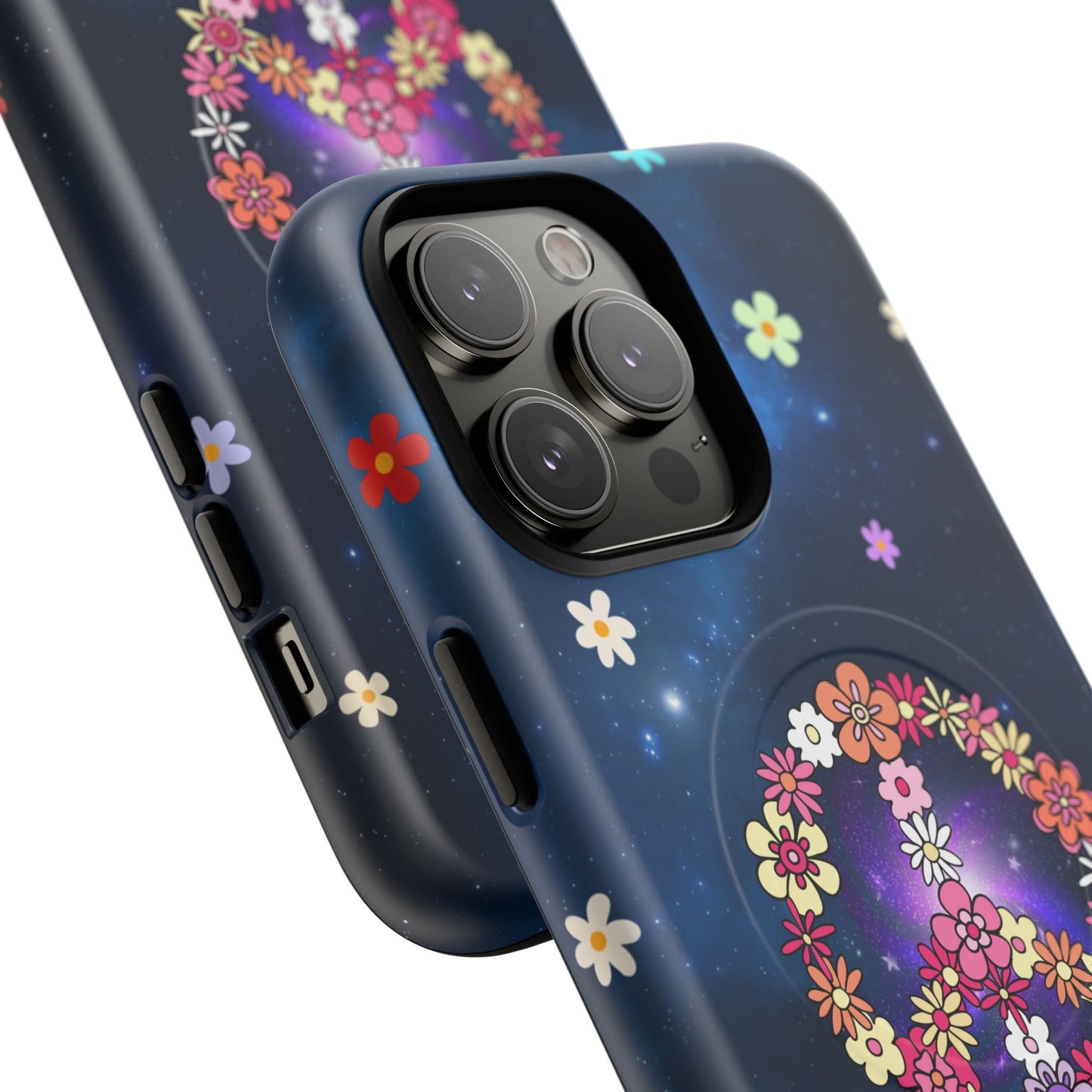 Peace Blossom Tough Magnetic Phone Case - Vibrant Floral Design