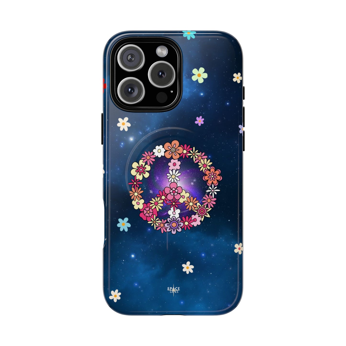 Peace Blossom Tough Magnetic Phone Case - Vibrant Floral Design