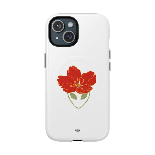 Floral Alien Phone Case | Tough Magnetic Cases | Unique Phone Accessory, Stylish Gift for Teenagers, Floral Design, Alien Lovers