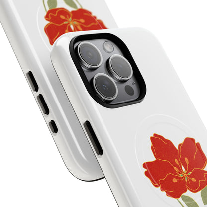 Floral Alien Phone Case | Tough Magnetic Cases | Unique Phone Accessory, Stylish Gift for Teenagers, Floral Design, Alien Lovers