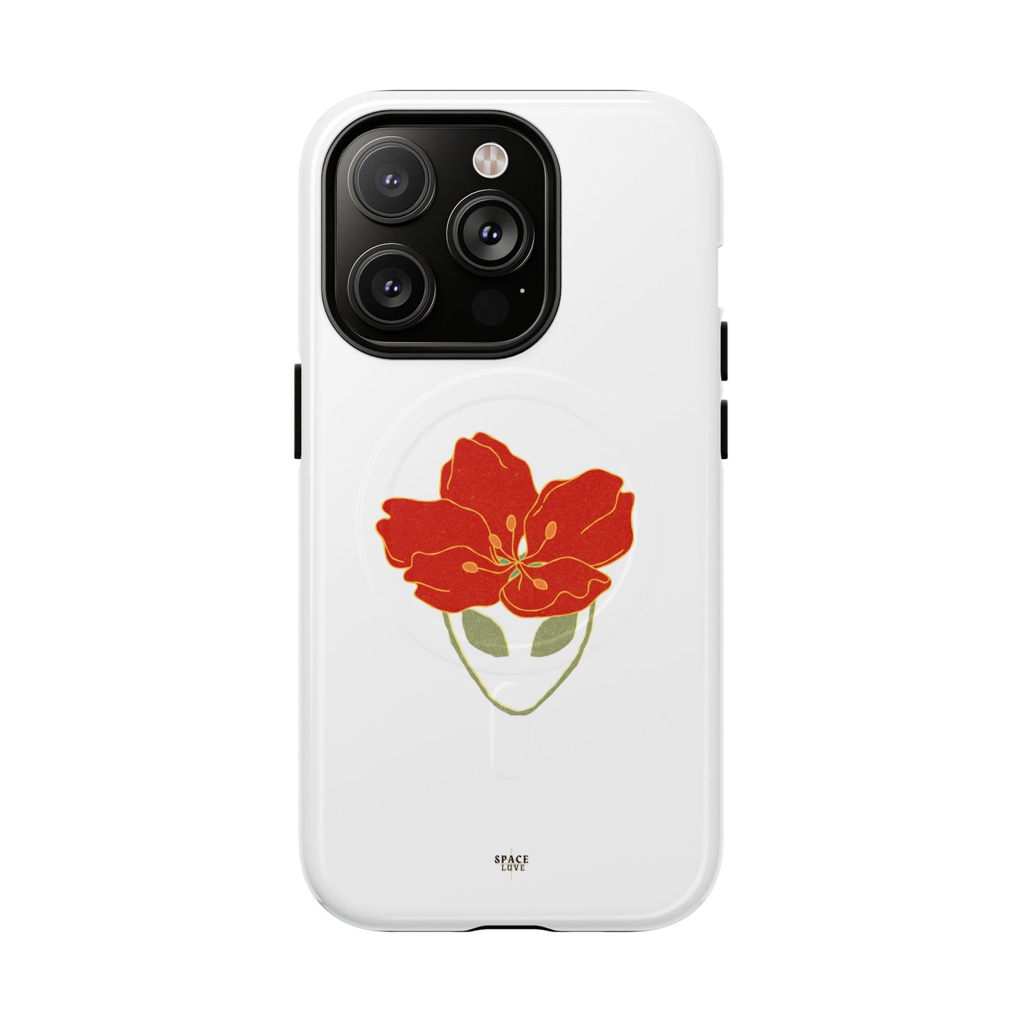 Floral Alien Phone Case | Tough Magnetic Cases | Unique Phone Accessory, Stylish Gift for Teenagers, Floral Design, Alien Lovers