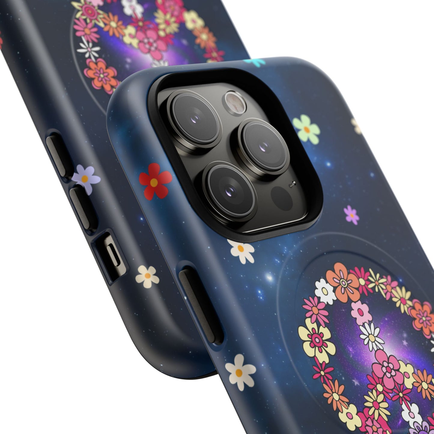 Peace Blossom Tough Magnetic Phone Case - Vibrant Floral Design