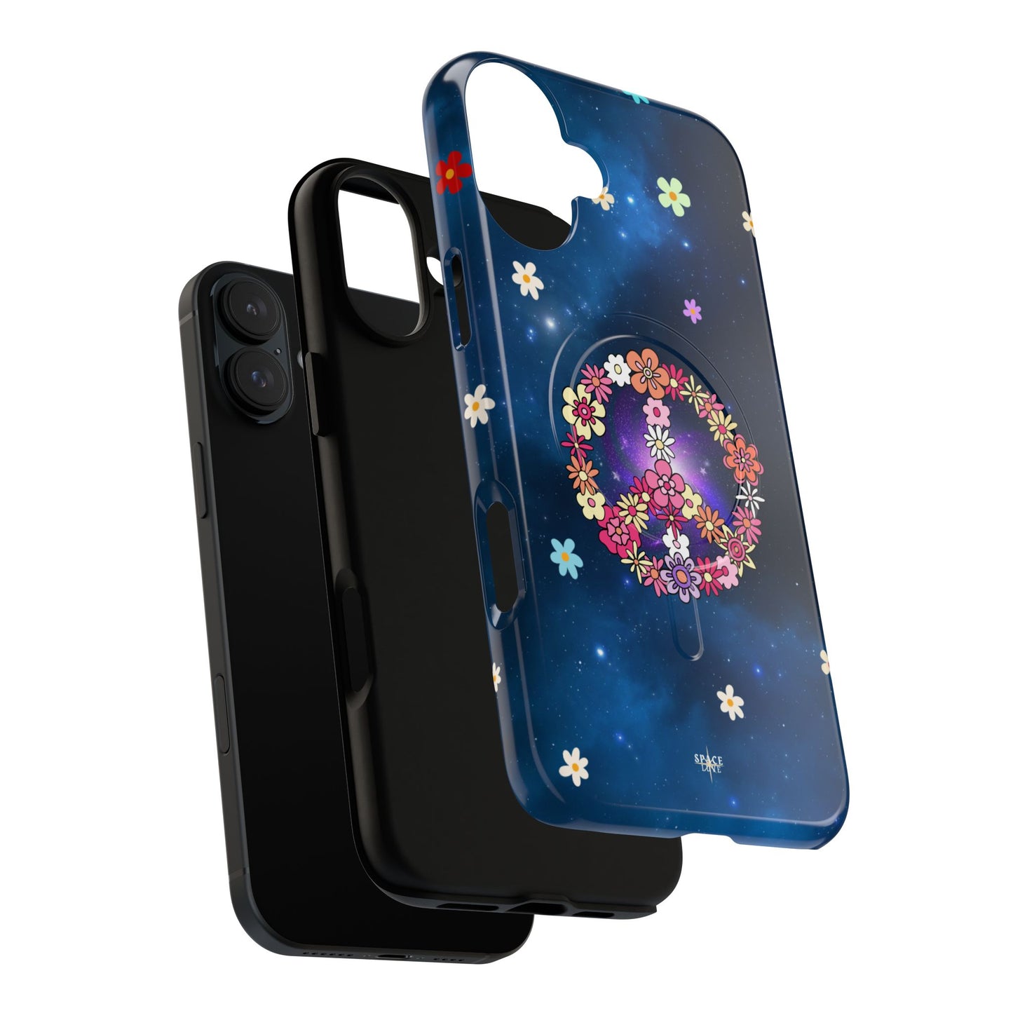 Peace Blossom Tough Magnetic Phone Case - Vibrant Floral Design