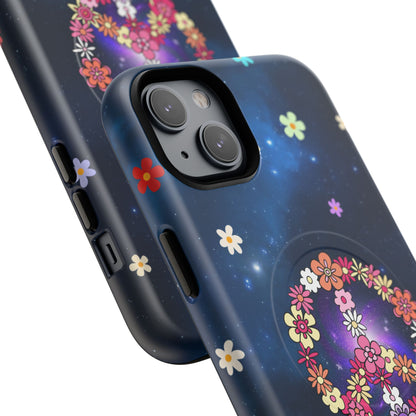 Peace Blossom Tough Magnetic Phone Case - Vibrant Floral Design