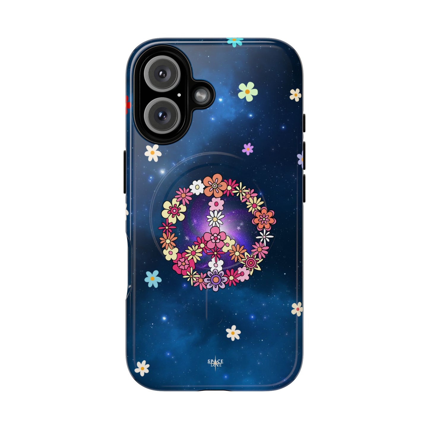 Peace Blossom Tough Magnetic Phone Case - Vibrant Floral Design