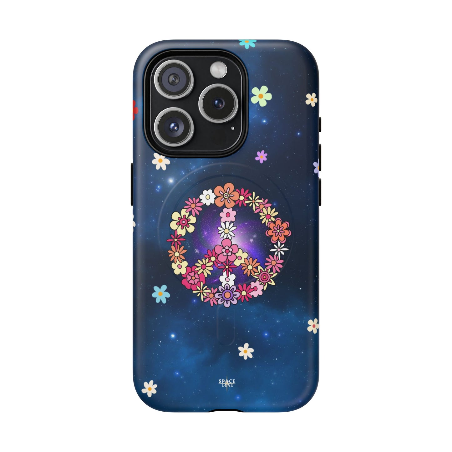 Peace Blossom Tough Magnetic Phone Case - Vibrant Floral Design