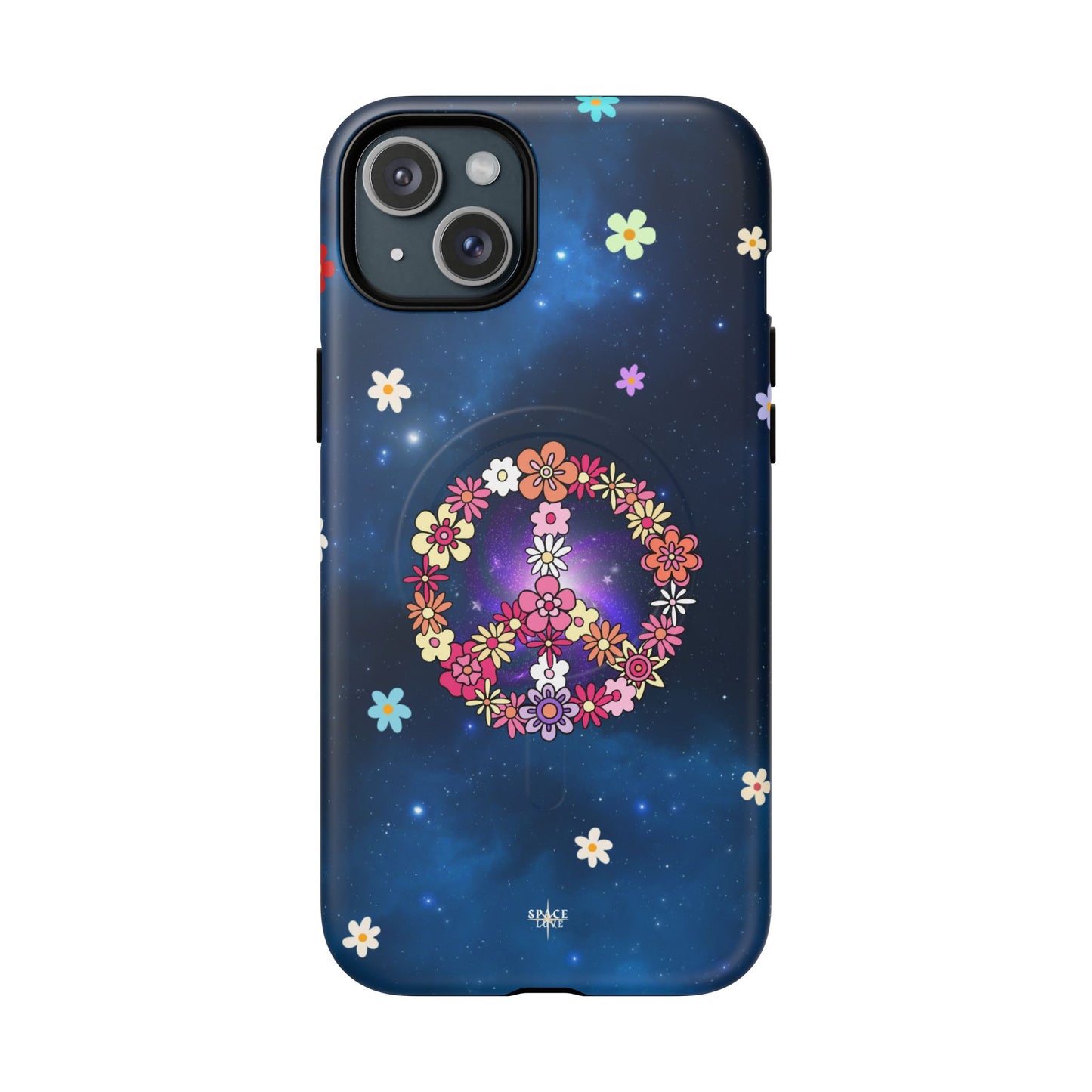 Peace Blossom Tough Magnetic Phone Case - Vibrant Floral Design