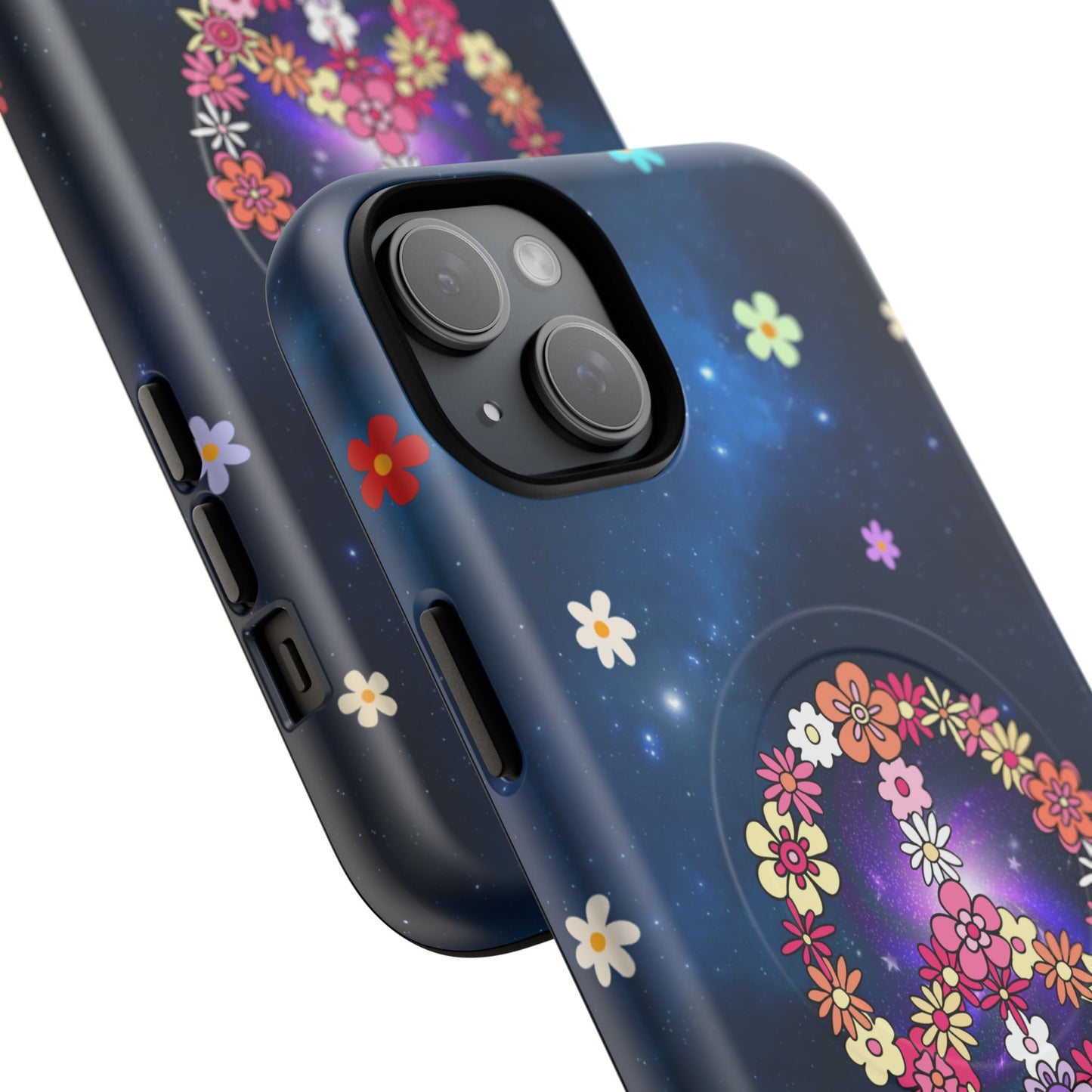 Peace Blossom Tough Magnetic Phone Case - Vibrant Floral Design