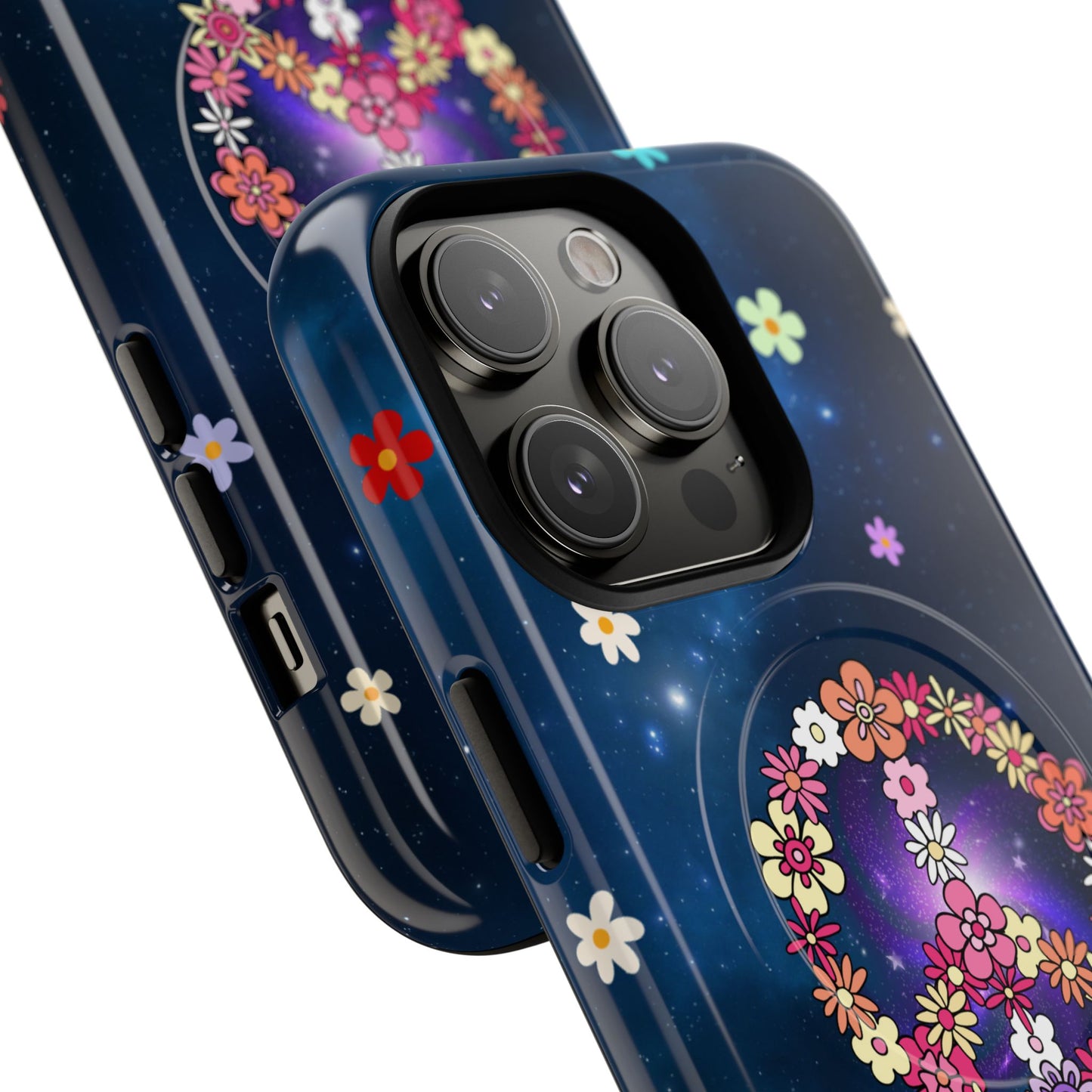 Peace Blossom Tough Magnetic Phone Case - Vibrant Floral Design