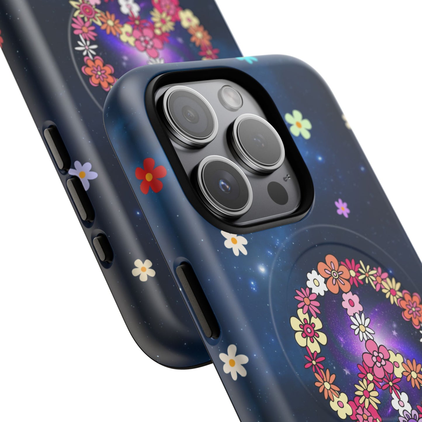 Peace Blossom Tough Magnetic Phone Case - Vibrant Floral Design