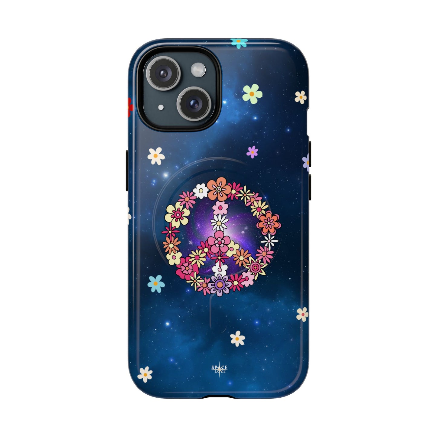 Peace Blossom Tough Magnetic Phone Case - Vibrant Floral Design