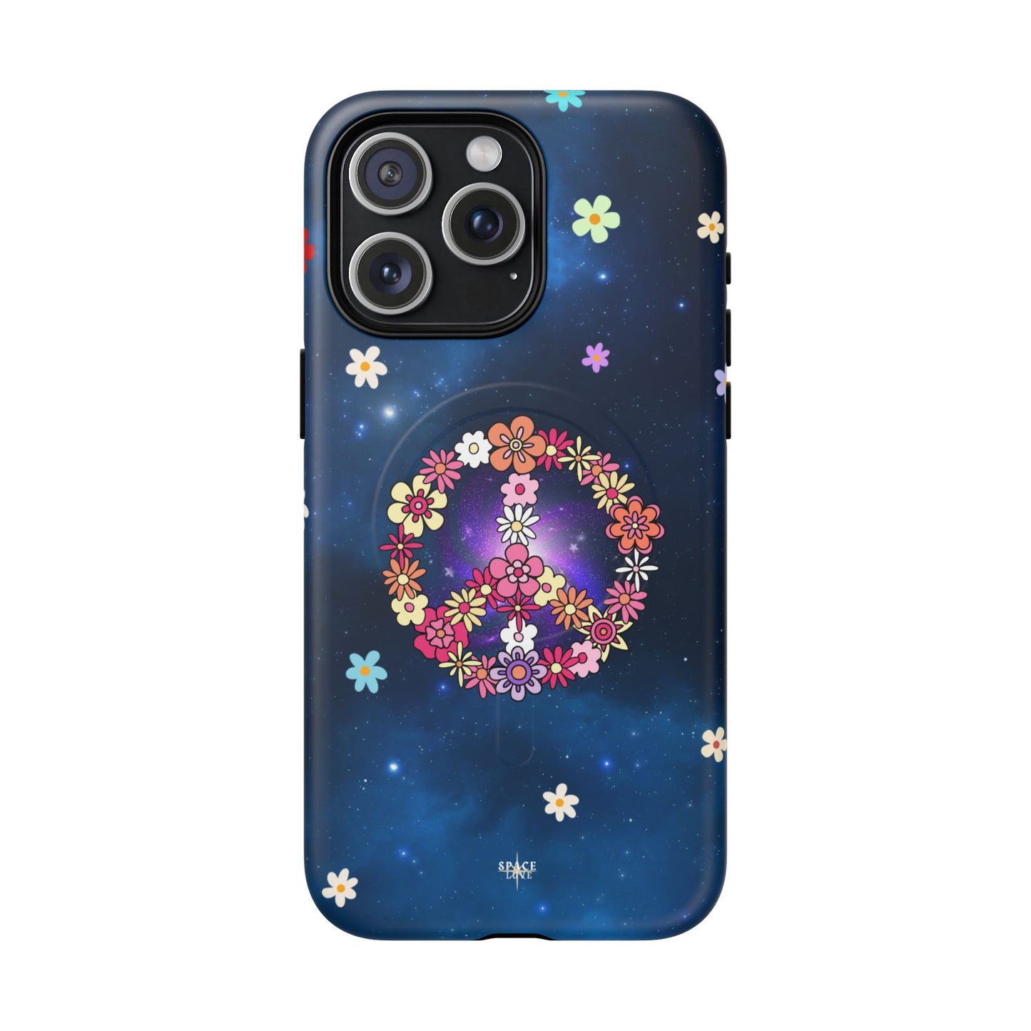 Peace Blossom Tough Magnetic Phone Case - Vibrant Floral Design