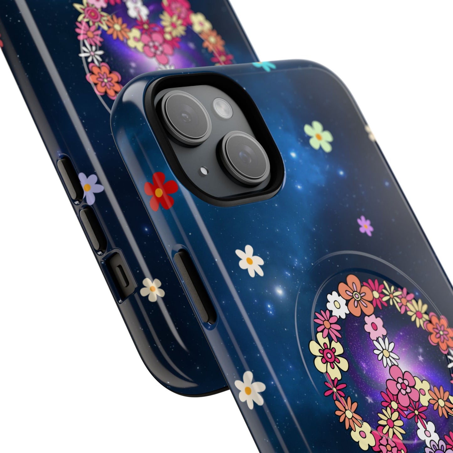 Peace Blossom Tough Magnetic Phone Case - Vibrant Floral Design