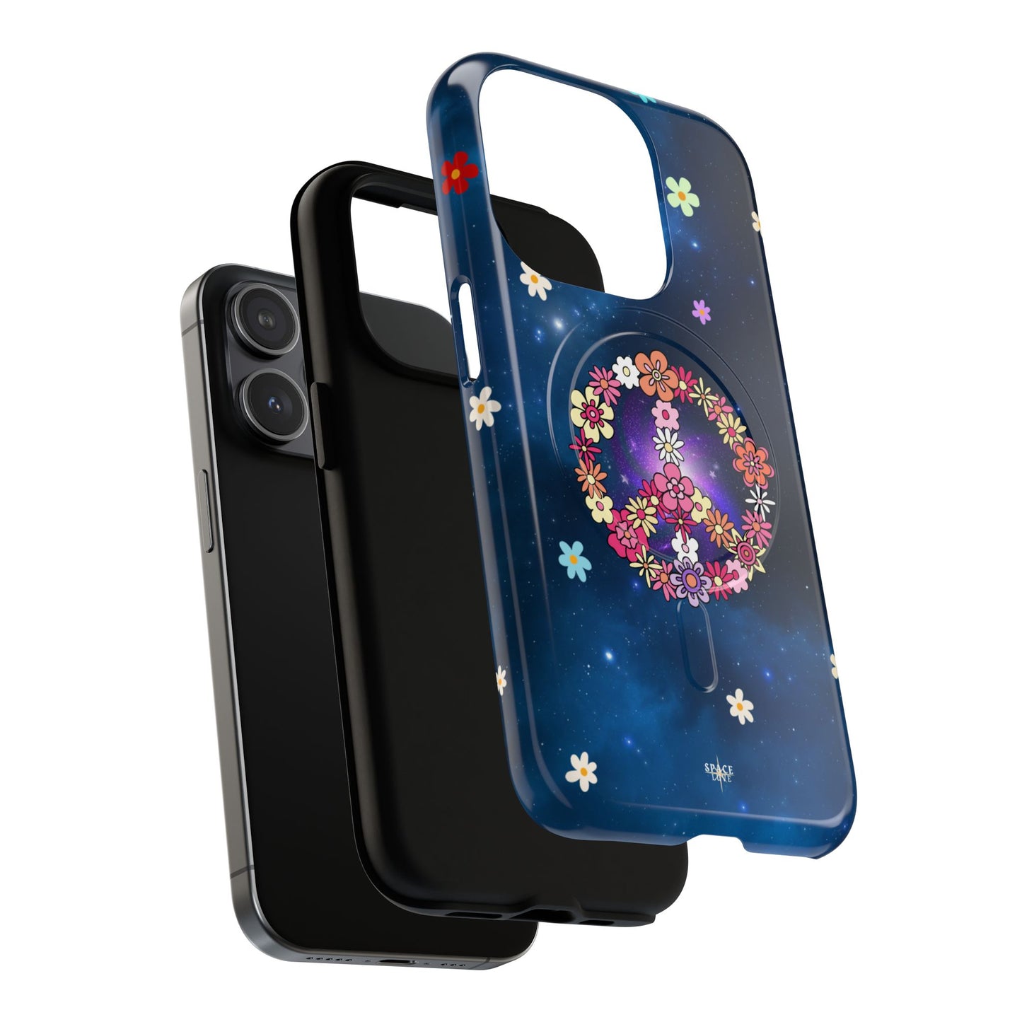 Peace Blossom Tough Magnetic Phone Case - Vibrant Floral Design