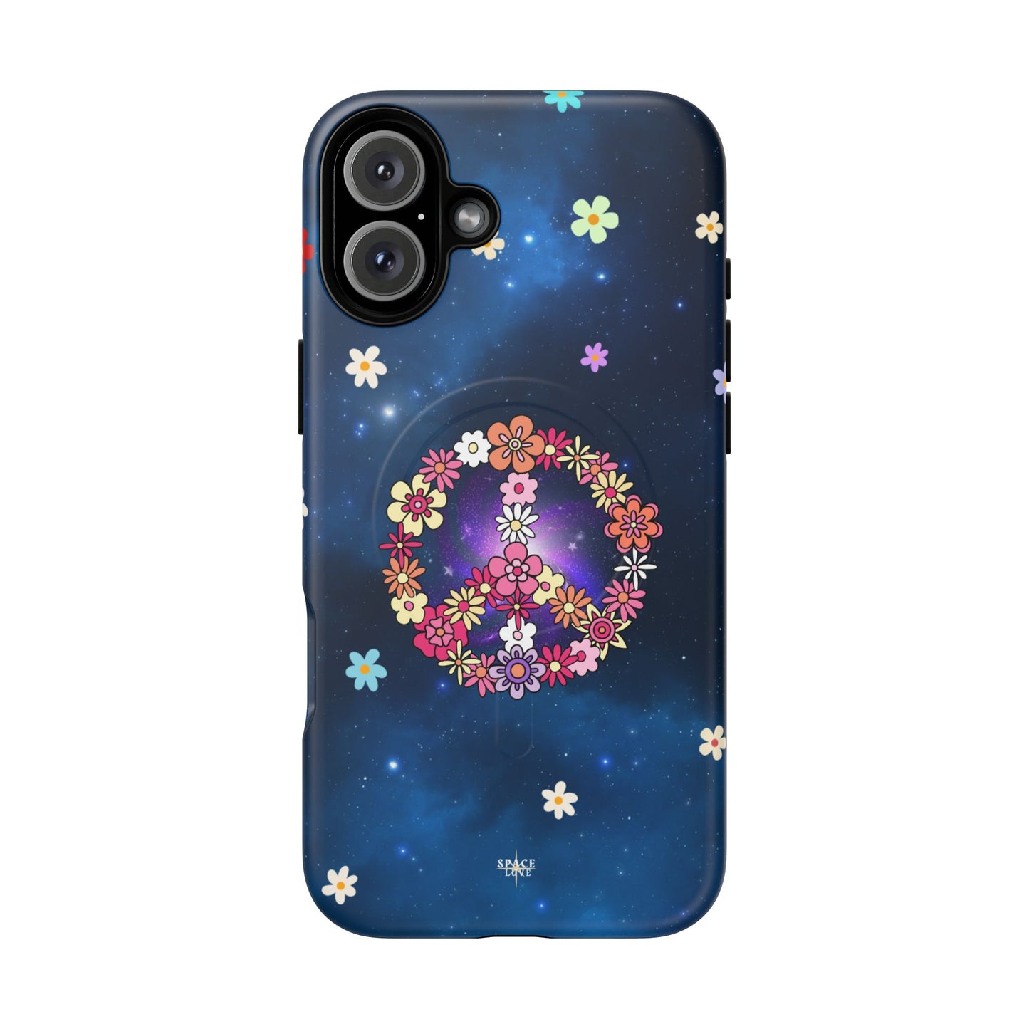 Peace Blossom Tough Magnetic Phone Case - Vibrant Floral Design