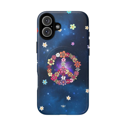 Peace Blossom Tough Magnetic Phone Case - Vibrant Floral Design