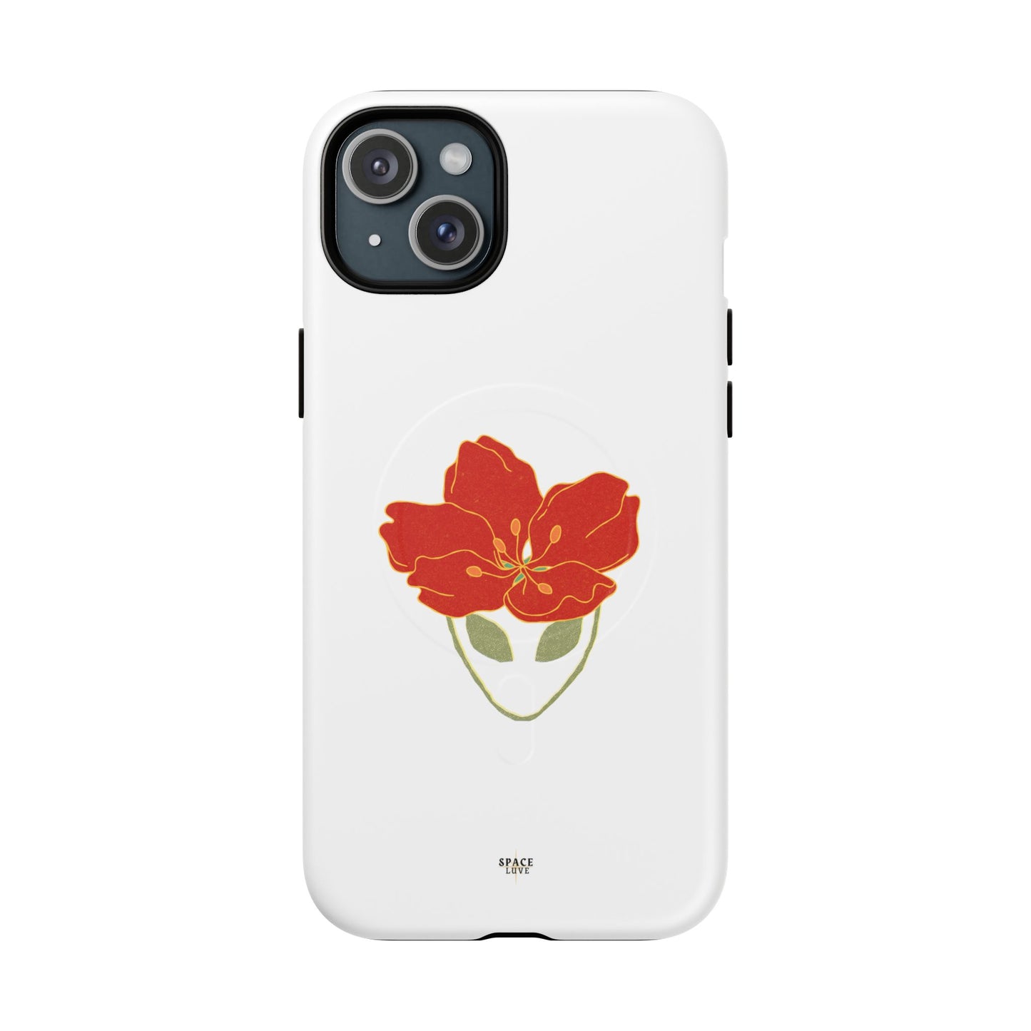 Floral Alien Phone Case | Tough Magnetic Cases | Unique Phone Accessory, Stylish Gift for Teenagers, Floral Design, Alien Lovers