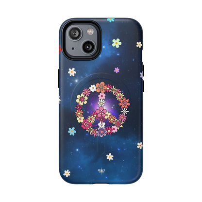 Peace Blossom Tough Magnetic Phone Case - Vibrant Floral Design