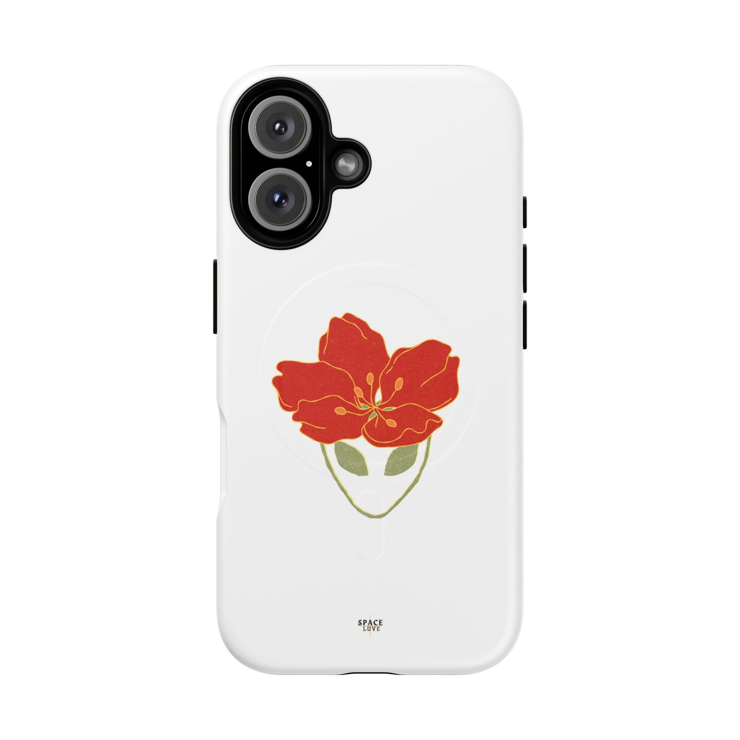 Floral Alien Phone Case | Tough Magnetic Cases | Unique Phone Accessory, Stylish Gift for Teenagers, Floral Design, Alien Lovers