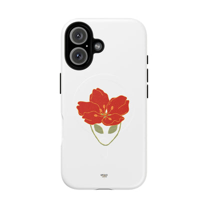 Floral Alien Phone Case | Tough Magnetic Cases | Unique Phone Accessory, Stylish Gift for Teenagers, Floral Design, Alien Lovers