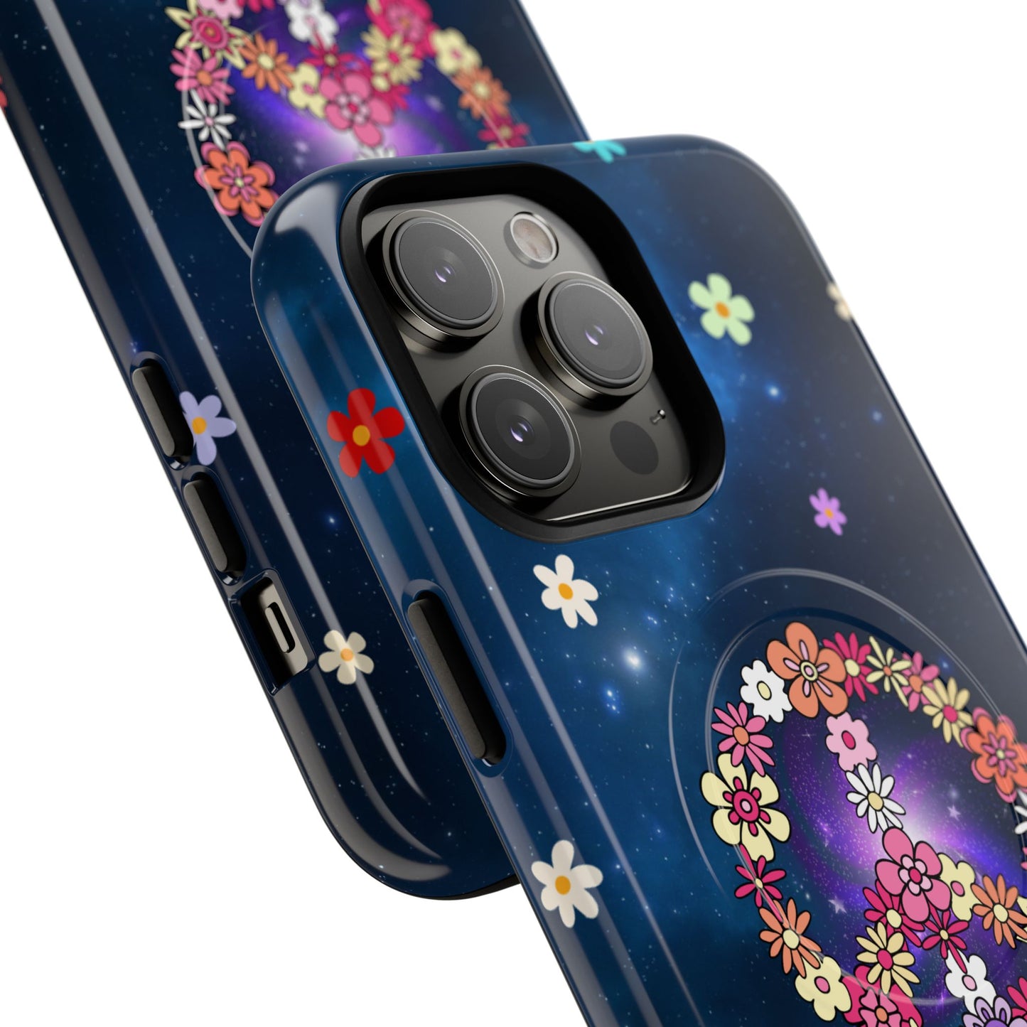 Peace Blossom Tough Magnetic Phone Case - Vibrant Floral Design