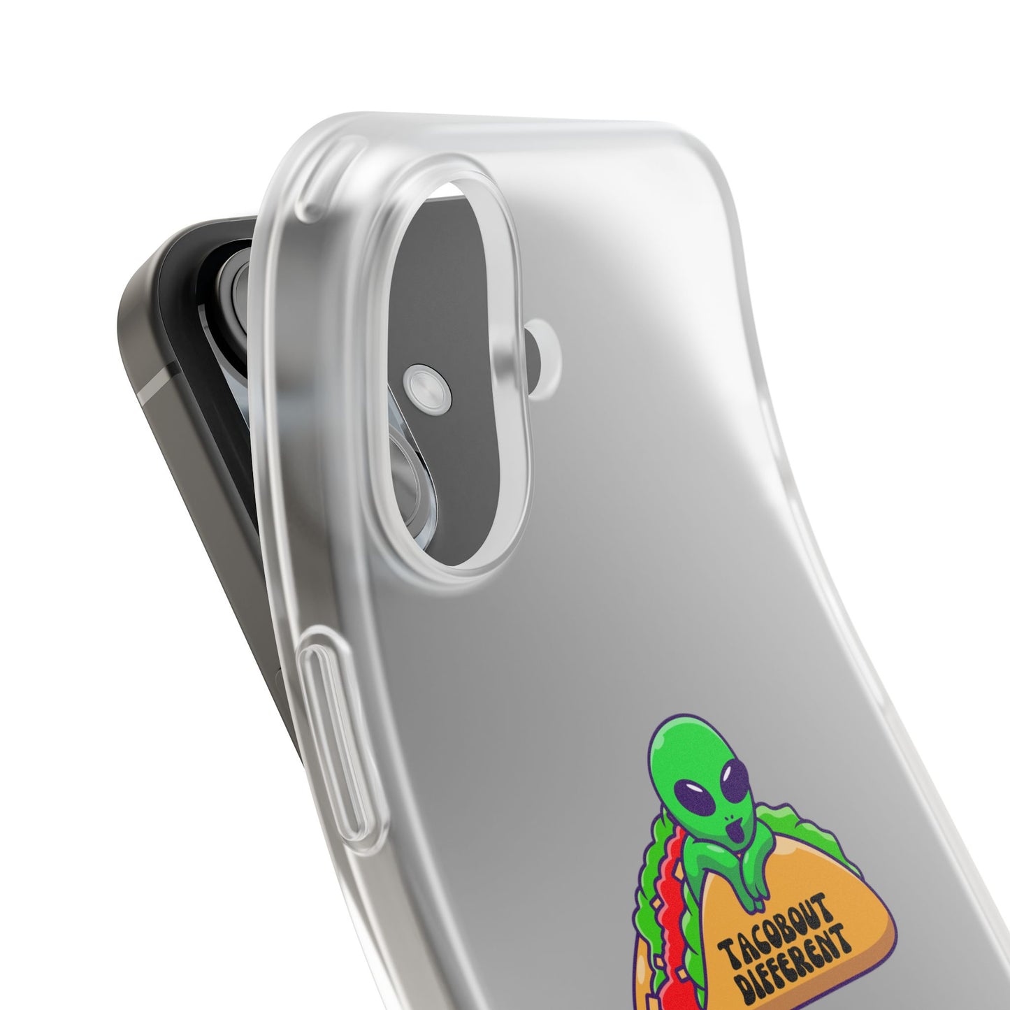 Alien Taco Flexi Case - Fun Phone Cover for Taco Lovers, Quirky Gift for Foodies, Sleek Design for iPhone, Unique Accessory, Birthday [...]