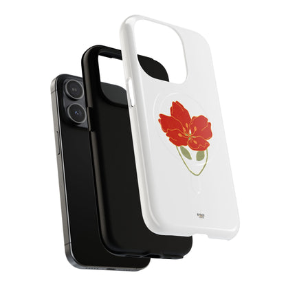 Floral Alien Phone Case | Tough Magnetic Cases | Unique Phone Accessory, Stylish Gift for Teenagers, Floral Design, Alien Lovers