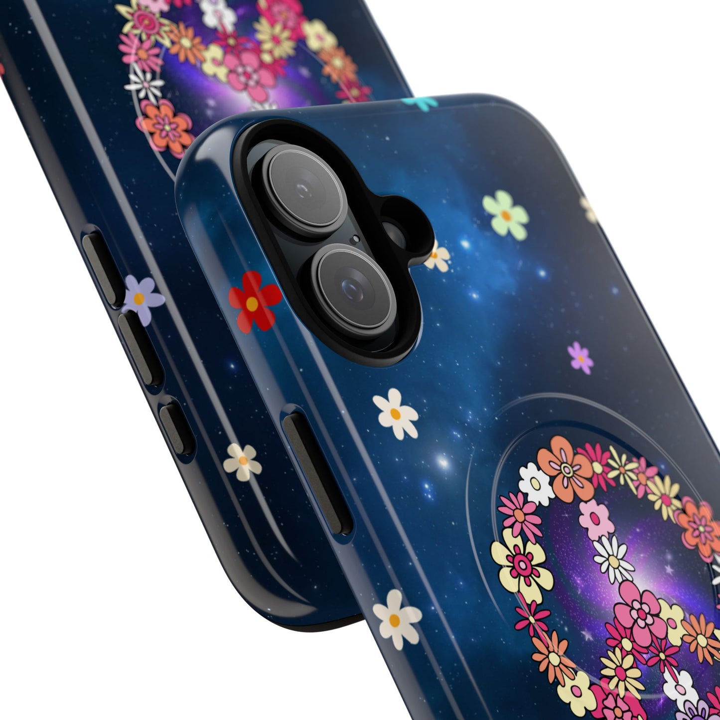 Peace Blossom Tough Magnetic Phone Case - Vibrant Floral Design