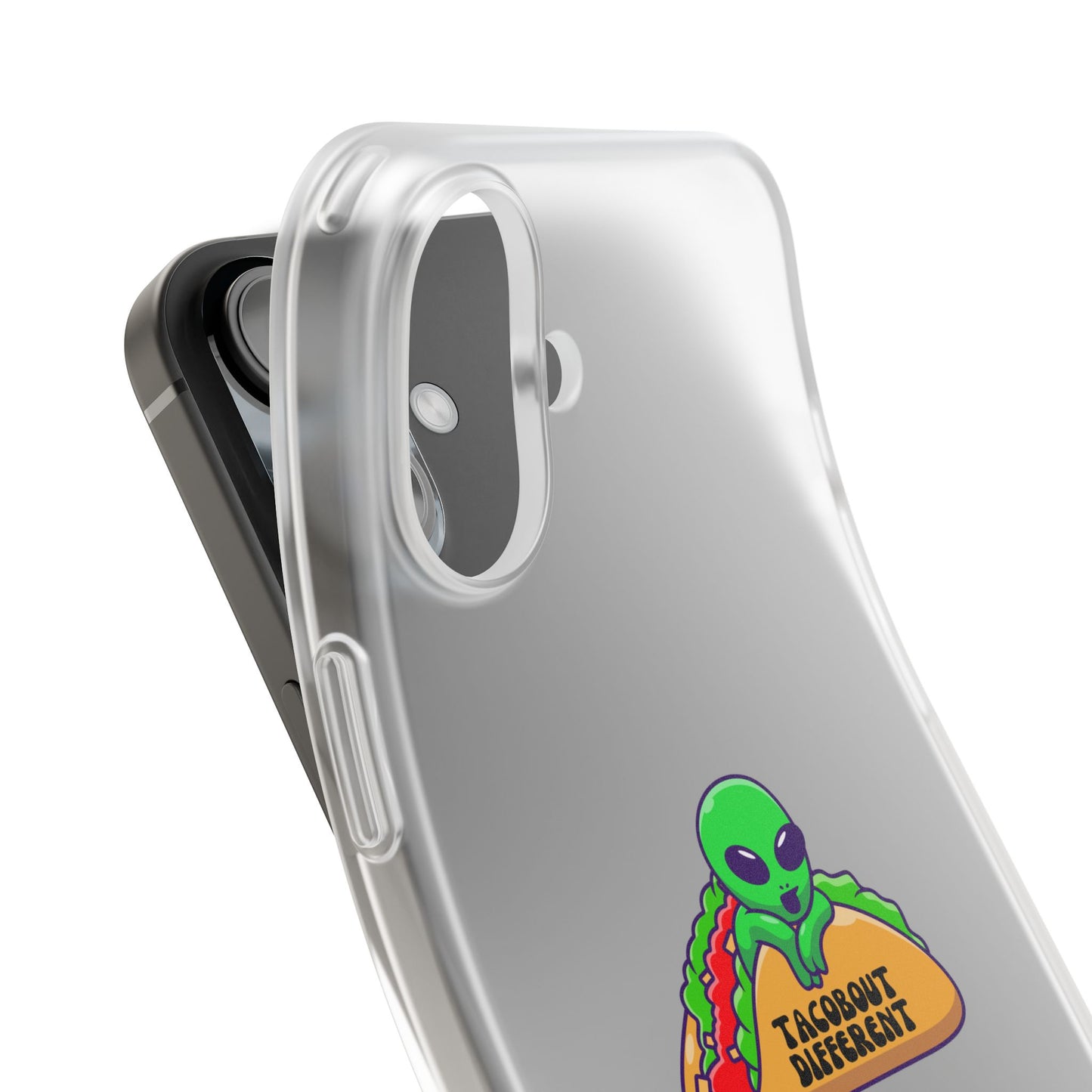 Alien Taco Flexi Case - Fun Phone Cover for Taco Lovers, Quirky Gift for Foodies, Sleek Design for iPhone, Unique Accessory, Birthday [...]