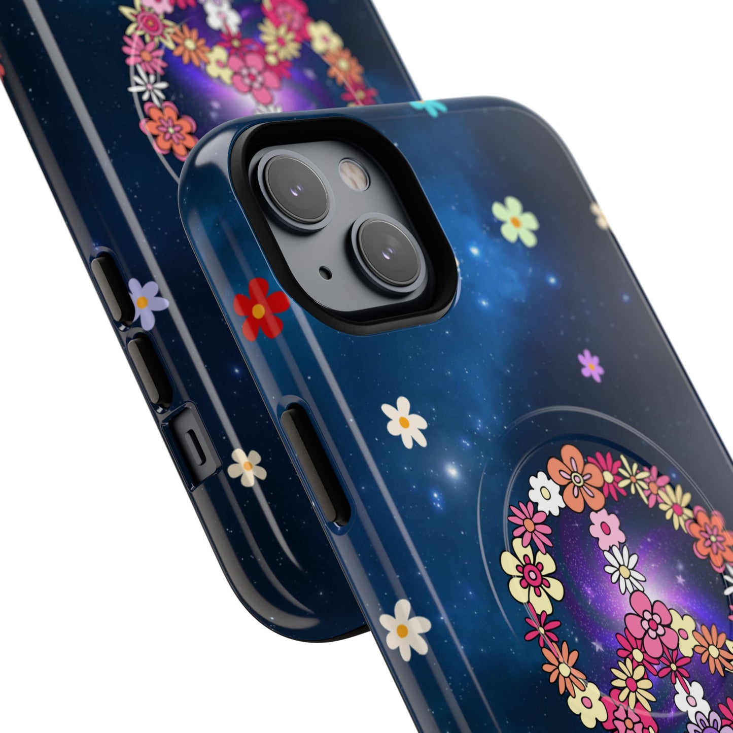Peace Blossom Tough Magnetic Phone Case - Vibrant Floral Design