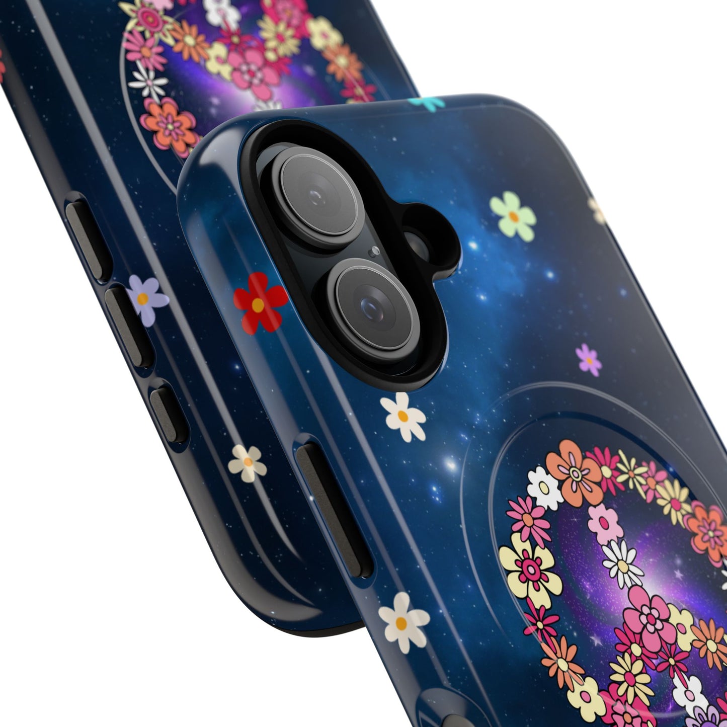 Peace Blossom Tough Magnetic Phone Case - Vibrant Floral Design
