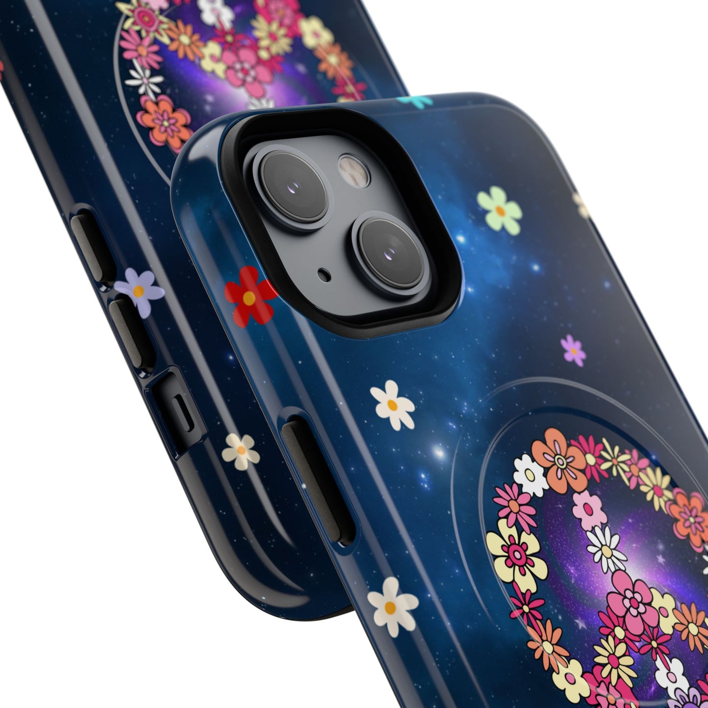 Peace Blossom Tough Magnetic Phone Case - Vibrant Floral Design