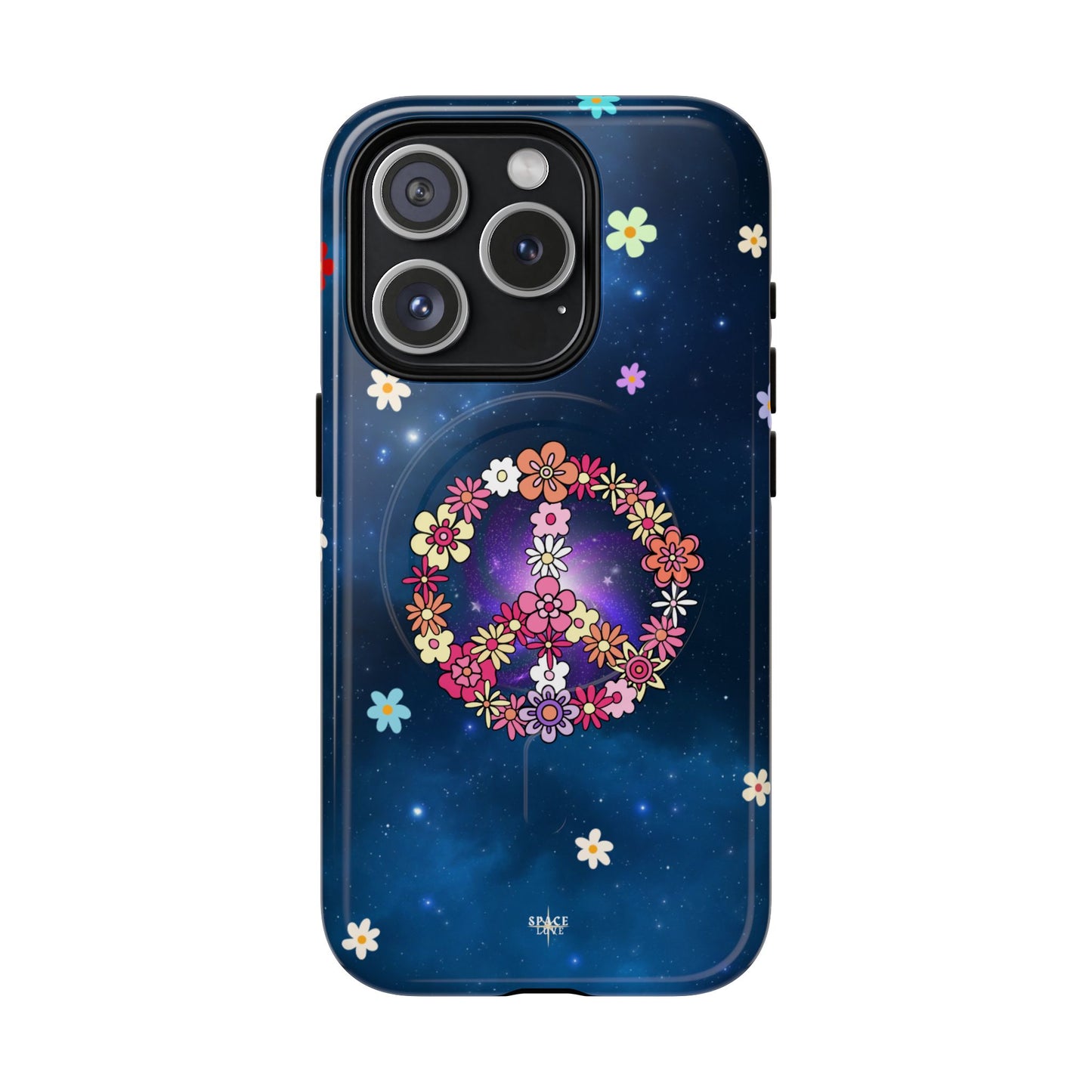 Peace Blossom Tough Magnetic Phone Case - Vibrant Floral Design